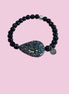 Bracciale Bisette - Onice sfere con goccia marcasite