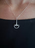 Collana - rodio con staffa cavallo
