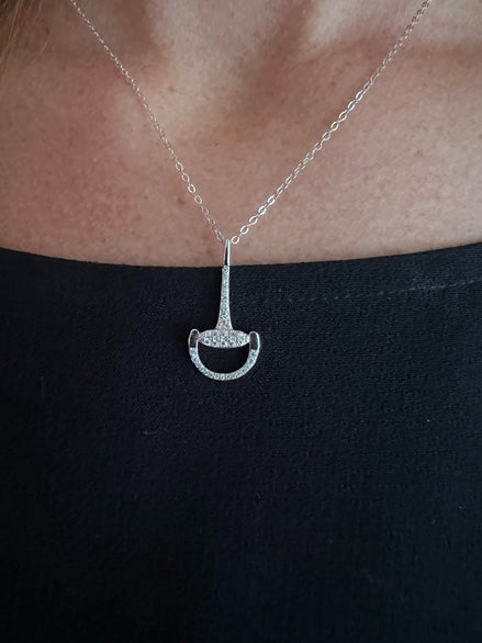 Collana - rodio con staffa cavallo