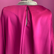 Poetica - Abito a palloncino in raso cerimonia fucsia