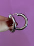 orecchini Hoop - anelle bombate argento 925 rodio