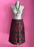 Gonna Fonda Isabel Allende in broccato rosso e nero