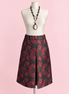 Gonna Fonda in broccato rosso e nero