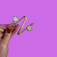 Bracciale slim Tubogas triplo con cerchi zirconi