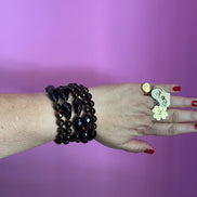 MAGNIFICO Bracciale multifili - 5 file - topazio fumè