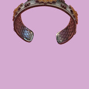 bracciale Kerala - Bangle ottone e filigrana con zirconi placcato oro giallo