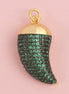 Charm CORNO 4 – Collezione TALISMANI Nero o verde