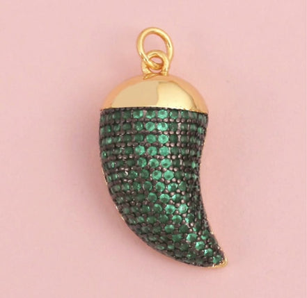 Charm CORNO 4 – Collezione TALISMANI Nero o verde