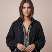 CHANELLINA Bomber : balloon bomber jacket with Couture trim
