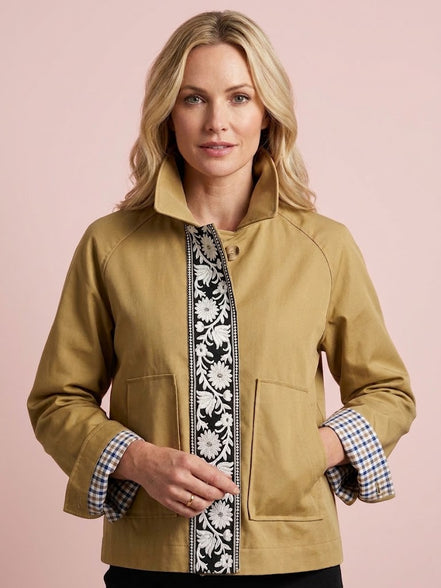 Flower  TRENCH JACKET – Giacca con Passamaneria Floreale Couture