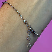 Braccialetto in argento 925 conchiglia blu notte