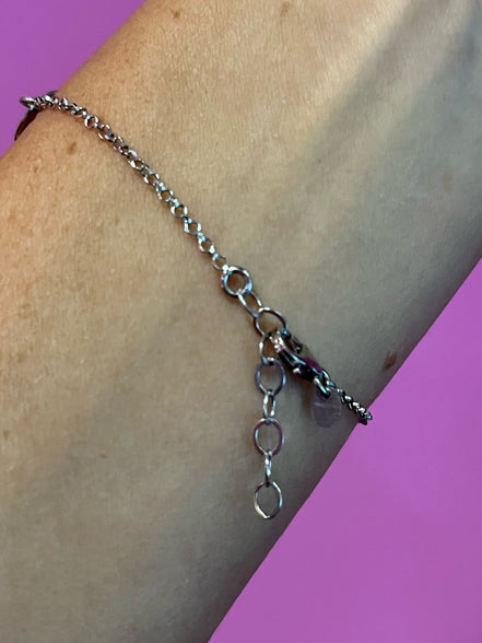 Braccialetto in argento 925 conchiglia blu notte