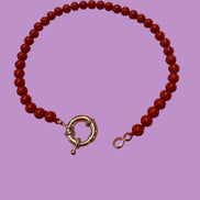 Collana Gioiello per Cane in Corallo Rosso e Rodio