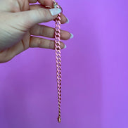 Bracciale Grumette argento 925 rosé smaltata rosa
