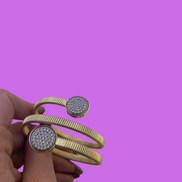 Bracciale slim Tubogas triplo con cerchi zirconi