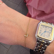 Braccialetto in oro 18kt con lettera di brillanti