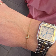 Braccialetto in oro 18kt con lettera di brillanti