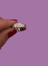 Anello Fede  con pave’ zirconi in argento925 rodio