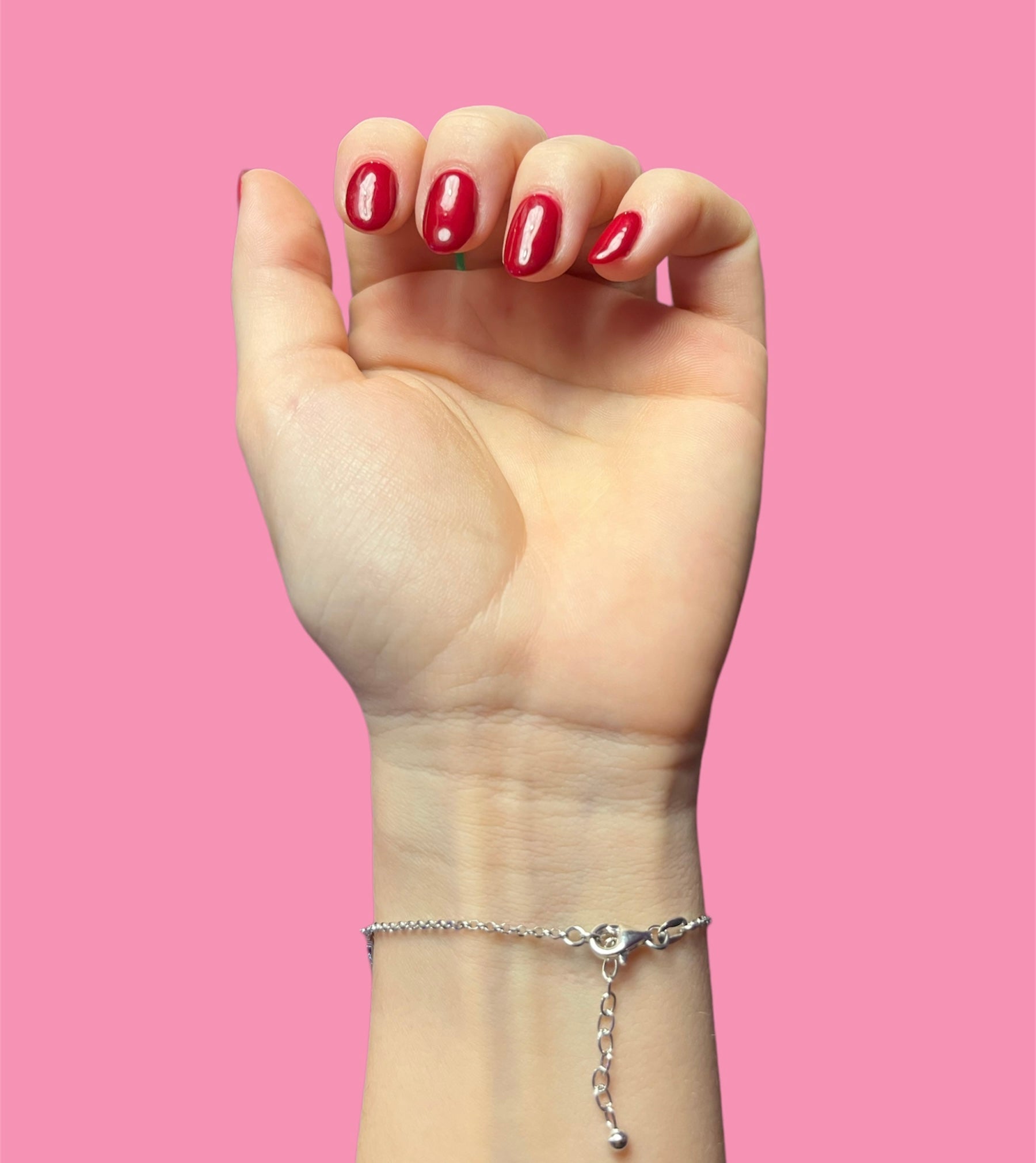 Braccialetto cuori fucsia