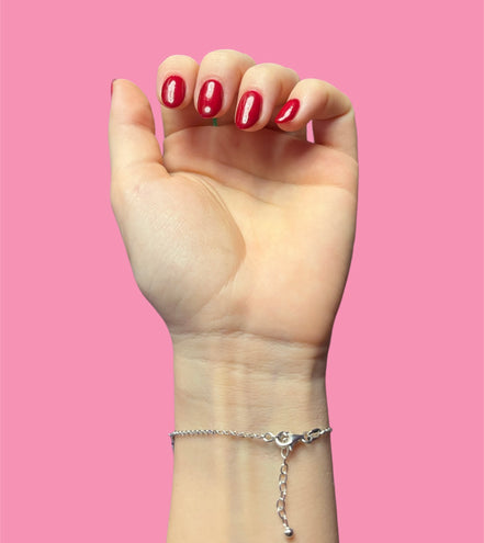 Braccialetto cuori fucsia