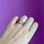 Anello RAINBOW argento 925 rosé con zirconi colorati - mis 17
