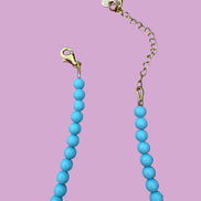Collana POISSONS - turchese mm 4 - chiusura argento 925 -  pesciolini