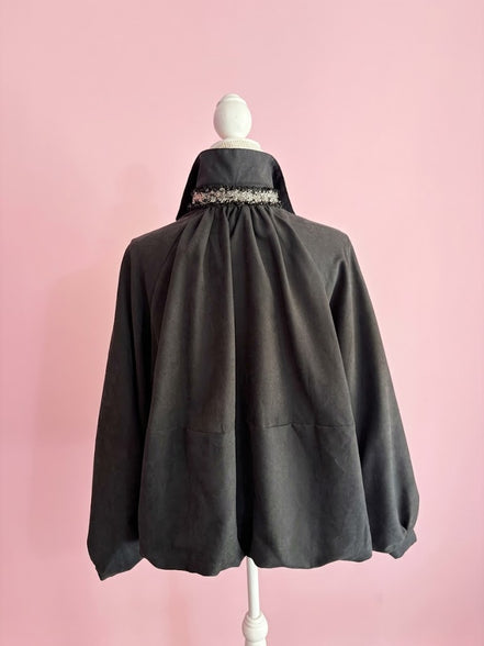 CHANELLINA bomber senza tasche : bomber a palloncino con passamaneria Couture