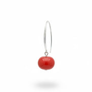Orecchini Pendenti MEDITERRANEA – Corallo Rosso e Argento 925 Rodiato