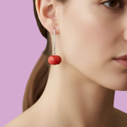 Orecchini Pendenti MEDITERRANEA – Corallo Rosso e Argento 925 Rodiato