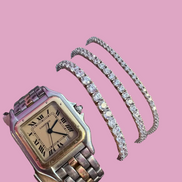 TENNIS bracciale argento 925 con zirconi bianchi - mm2 mm3 mm4