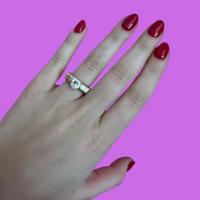 Anello TUBOGAS slim argento 925 con cuore zircone