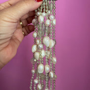 MAGNIFICO Bracciale multifili - 8 file - perle coltivate barocche e Prenite