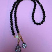 Collana LUCE - ONICE  mm 8 - chiusura gioiello argento 925 - cm 60 - charms Luce