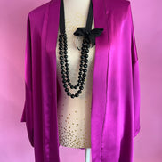 ARIA giacca morbida -Cardigan in seta 100% color ciclamino