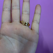 Anello CHANCE piccolo - oro giallo con uno zircone