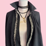 CHANELLINA bomber senza tasche : bomber a palloncino con passamaneria Couture