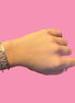 BRACCIALE LUCE CON ZIRCONI - cuori intrecciati