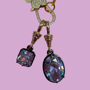 Collana Luce con PERLE coltivate barocche - chiusura gioiello - cm 48- con charms Luce