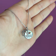 Collana Pet Addiction - argento rodio I ♥ Dog