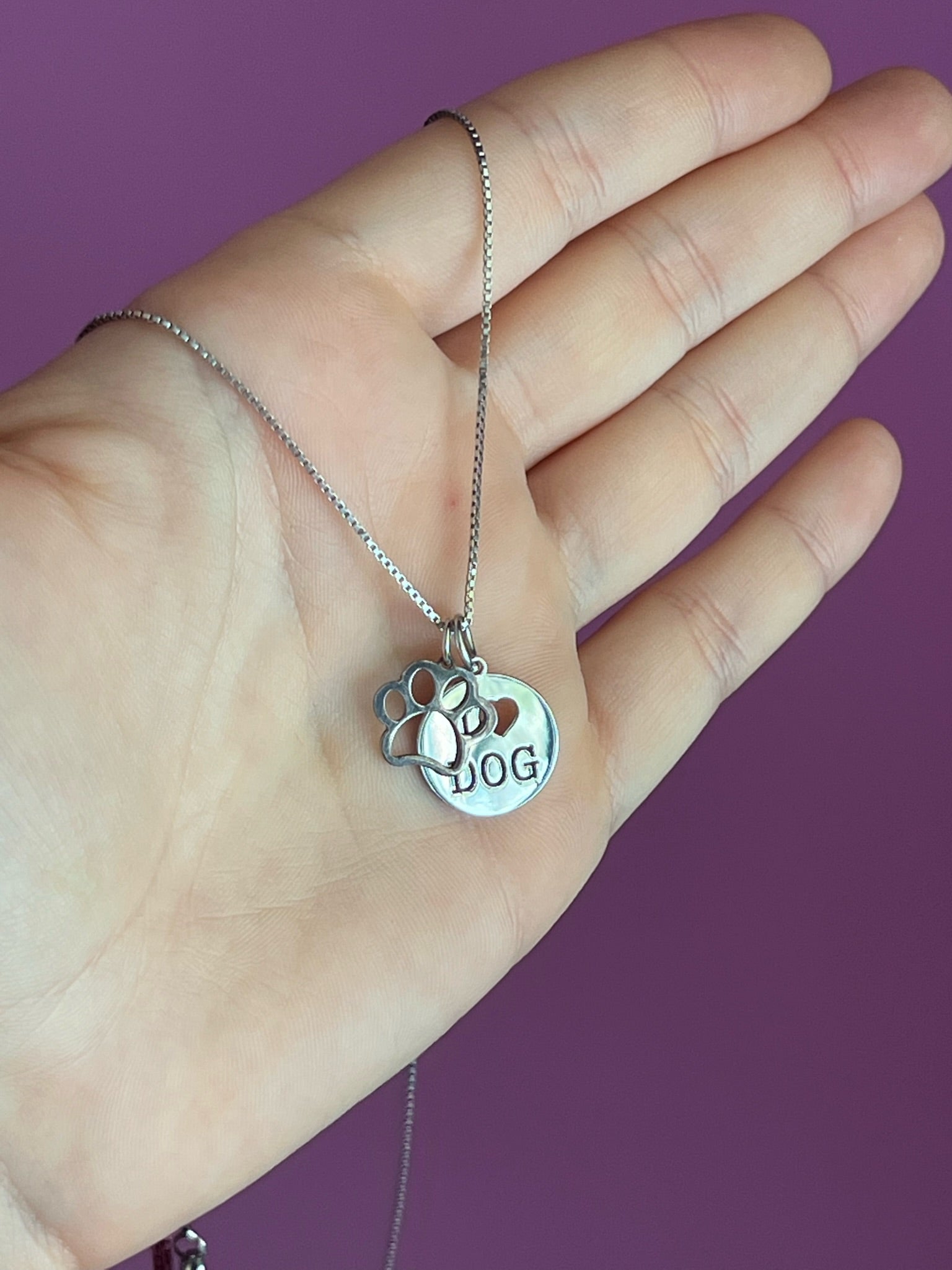 Collana Pet Addiction - argento rodio I ♥ Dog