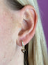 orecchini - Hoop anellina con pendente cuore argento 925 gold