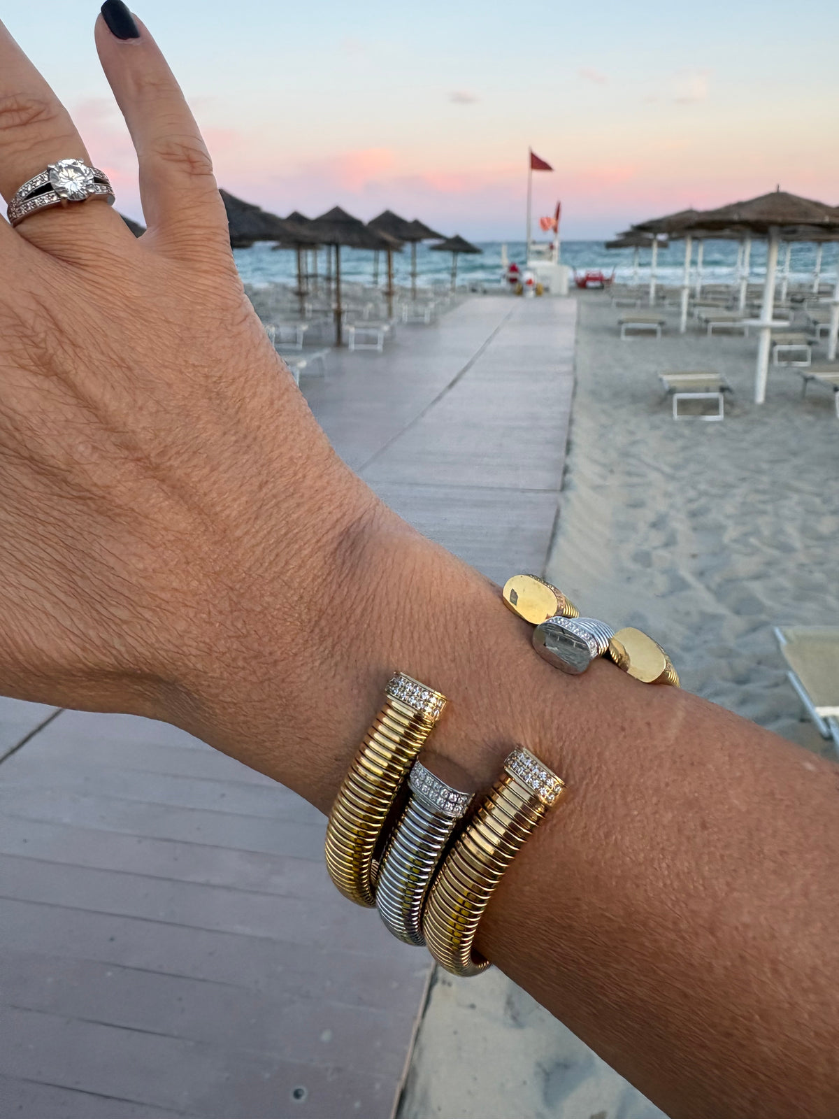3 Bracciali TUBOGAS Contrarié | set Collezione acciaio