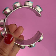 Bracciale collezione ETNICA -   Bangle Argento 925 con 10 turchesi