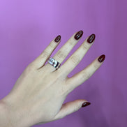 Anello rodio con incisione 