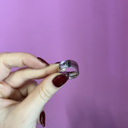 Anello rodio con incisione 