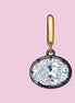 CHARM LUCE - con scattino - big zircone con rodio nero e gold