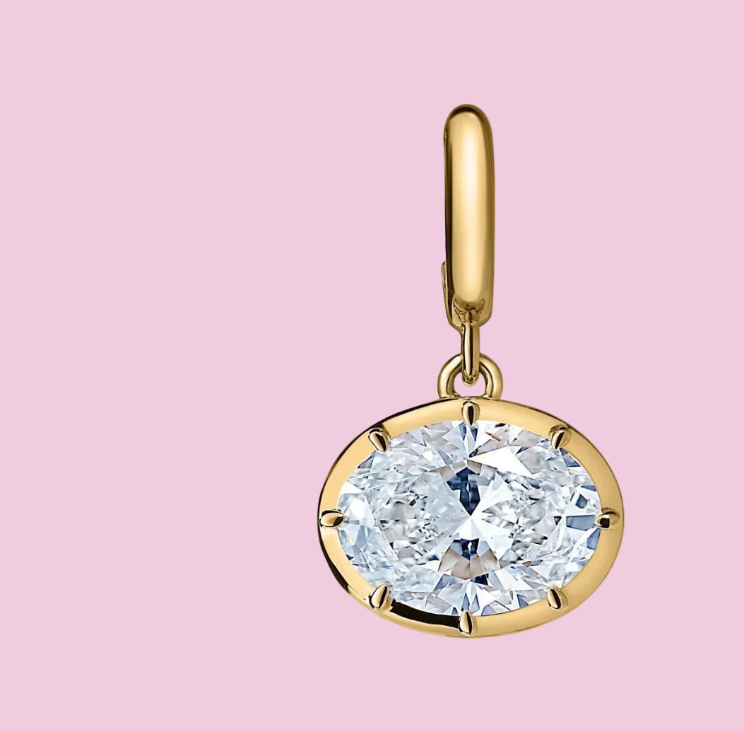 CHARM LUCE - con scattino - big zircone gold