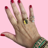 Bracciale MANTRA - Macrame’ con zirconi e ottone placcato oro giallo