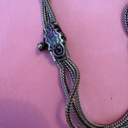 Gioiello d’Archivio Bisù — Rara Collana Sautoir Etnica in Argento 925 e Corniola Naturale
