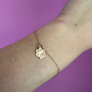 Braccialetto argento 925 rosé con zampetta